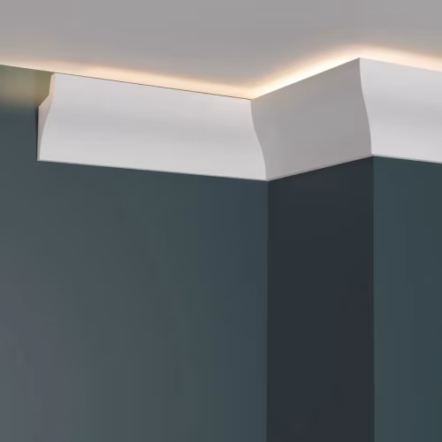 Потолочный плинтус под покраску Decor-Dizayn DD506 с подсветкой 2000×33×50