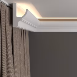Потолочный плинтус под покраску Decor-Dizayn DD508 с подсветкой 2000×45×70
