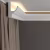 Потолочный плинтус под покраску Decor-Dizayn DD508 с подсветкой 2000×45×70 фото в интерьере