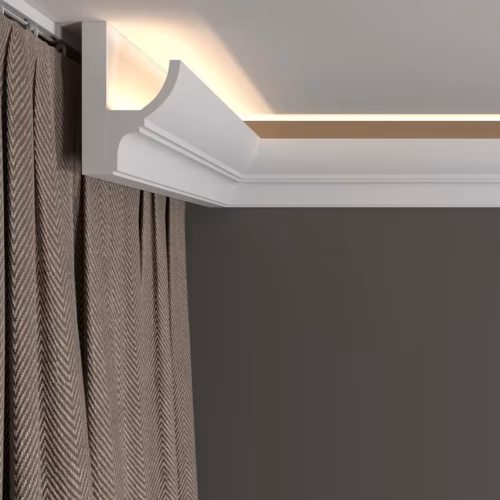 Потолочный плинтус под покраску Decor-Dizayn DD508 с подсветкой 2000×45×70