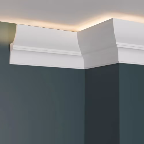 Потолочный плинтус под покраску Decor-Dizayn DD508 с подсветкой 2000×45×70