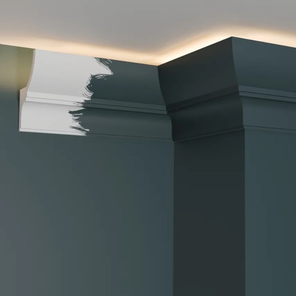 Потолочный плинтус под покраску Decor-Dizayn DD508 с подсветкой 2000×45×70