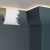 Потолочный плинтус под покраску Decor-Dizayn DD510 с подсветкой 2000×49×80