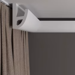 Потолочный плинтус под покраску Decor-Dizayn DD510 с подсветкой 2000×49×80
