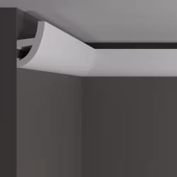 Потолочный плинтус под покраску Decor-Dizayn DD510 с подсветкой 2000×49×80
