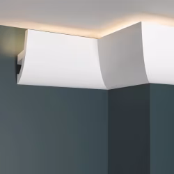 Потолочный плинтус под покраску Decor-Dizayn DD510 с подсветкой 2000×49×80