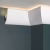 Потолочный плинтус под покраску Decor-Dizayn DD510 с подсветкой 2000×49×80