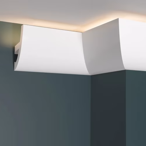 Потолочный плинтус под покраску Decor-Dizayn DD510 с подсветкой 2000×49×80