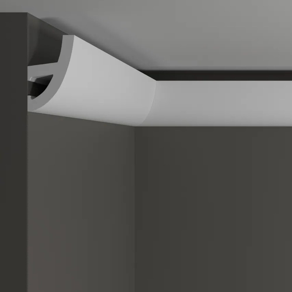 Потолочный плинтус под покраску Decor-Dizayn DD510 с подсветкой 2000×49×80