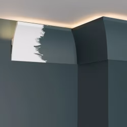 Потолочный плинтус под покраску Decor-Dizayn DD512 с подсветкой 2000×40×80
