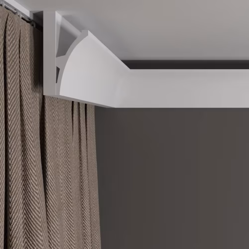 Потолочный плинтус под покраску Decor-Dizayn DD512 с подсветкой 2000×40×80