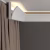 Потолочный плинтус под покраску Decor-Dizayn DD512 с подсветкой 2000×40×80 фото в интерьере