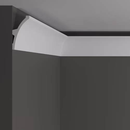 Потолочный плинтус под покраску Decor-Dizayn DD512 с подсветкой 2000×40×80
