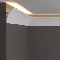 Потолочный плинтус под покраску Decor-Dizayn DD512 с подсветкой 2000×40×80