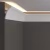 Потолочный плинтус под покраску Decor-Dizayn DD512 с подсветкой 2000×40×80