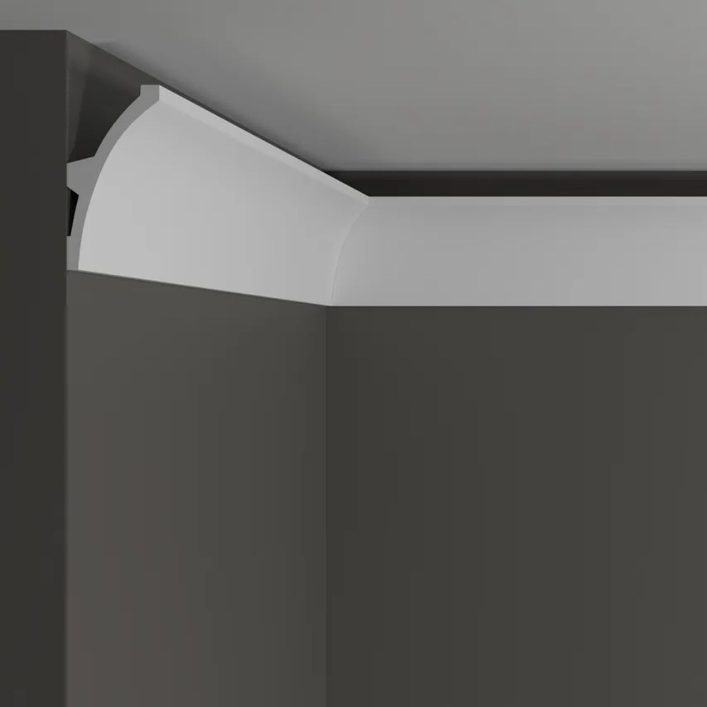 Потолочный плинтус под покраску Decor-Dizayn DD512 с подсветкой 2000×40×80