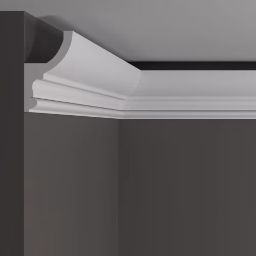 Потолочный плинтус под покраску Decor-Dizayn DD507 с подсветкой 2000×58×97