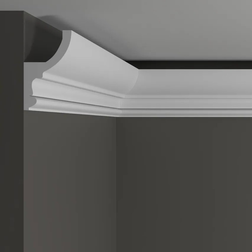 Потолочный плинтус под покраску Decor-Dizayn DD507 с подсветкой 2000×58×97