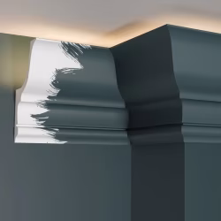 Потолочный плинтус под покраску Decor-Dizayn DD509 с подсветкой 2000×75×120