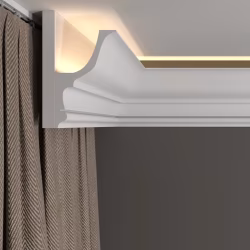 Потолочный плинтус под покраску Decor-Dizayn DD509 с подсветкой 2000×75×120