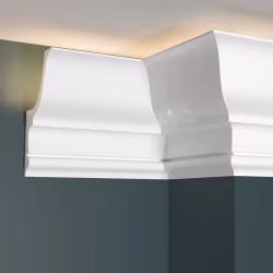 Потолочный плинтус под покраску Decor-Dizayn DD509 с подсветкой 2000×75×120