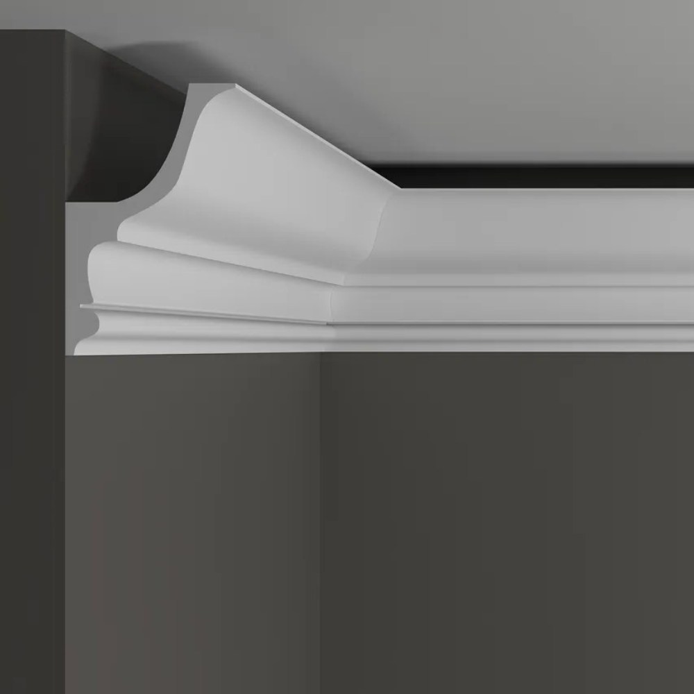 Потолочный плинтус под покраску Decor-Dizayn DD509 с подсветкой 2000×75×120