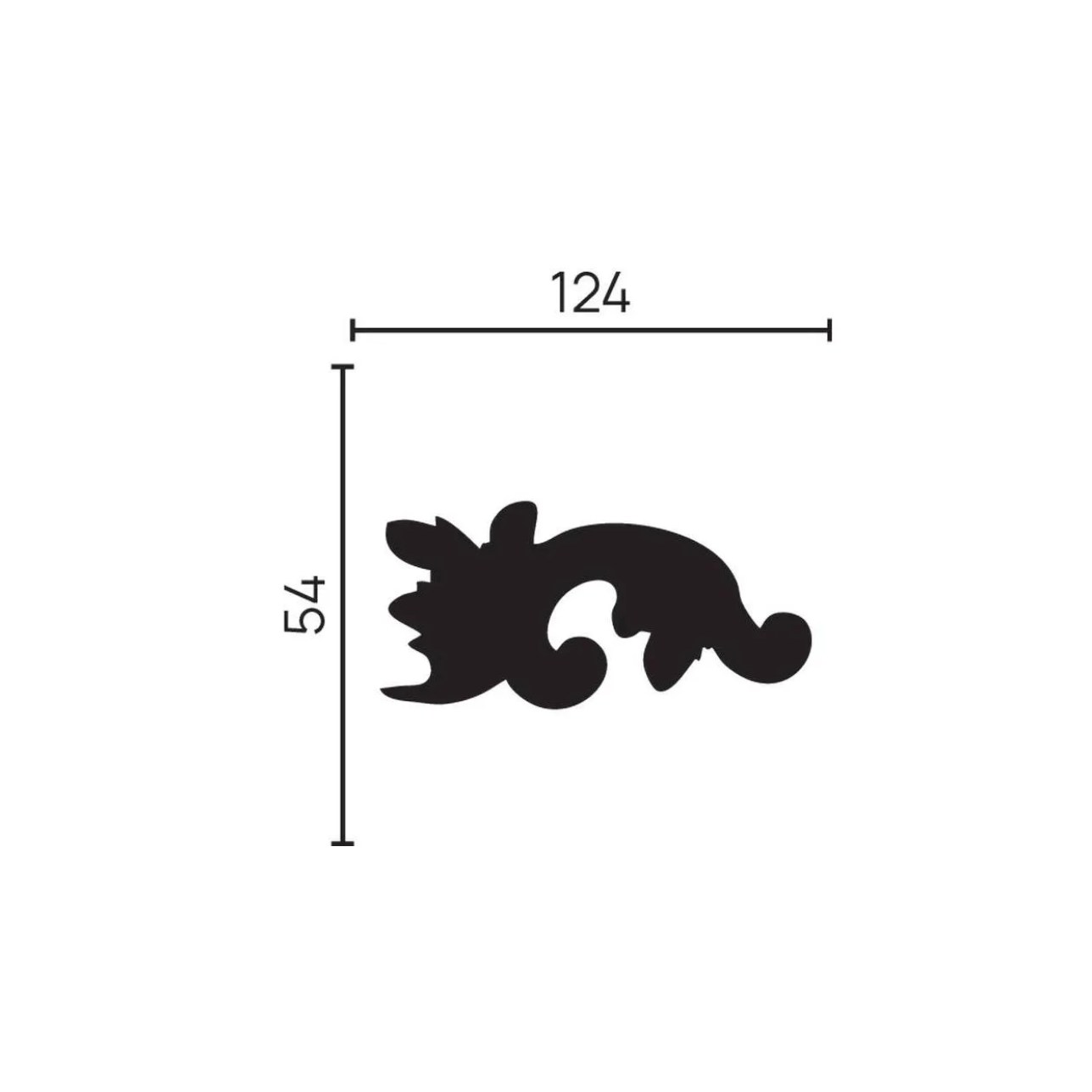 Угловой элемент к молдингу под покраску Decor-Dizayn H1-157A LR 124×54×19,5