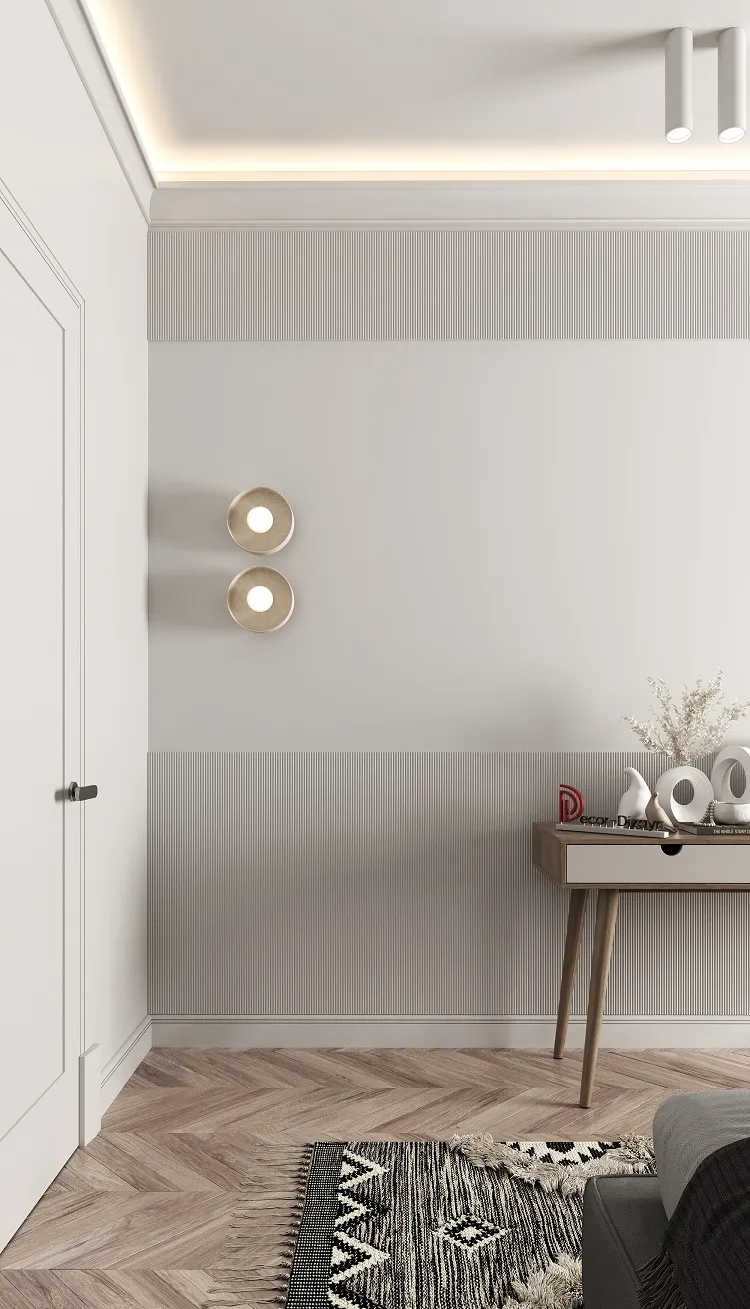 Стеновая панель из полистирола под покраску Decor-Dizayn Грани DD925 3000×200×10 фото в интерьере