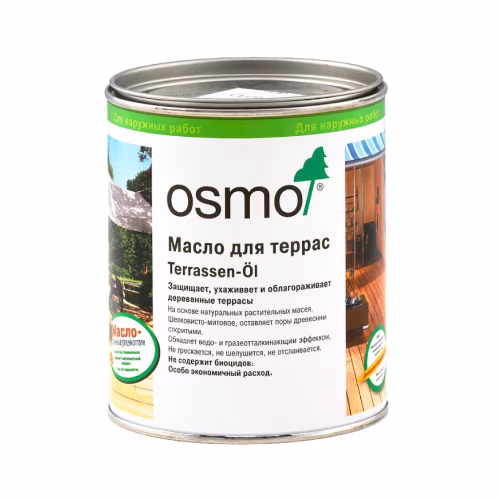 Масло для террас Osmo Terrassen-Ole цвет 007 Тик шелковисто-матовое 0,22 л