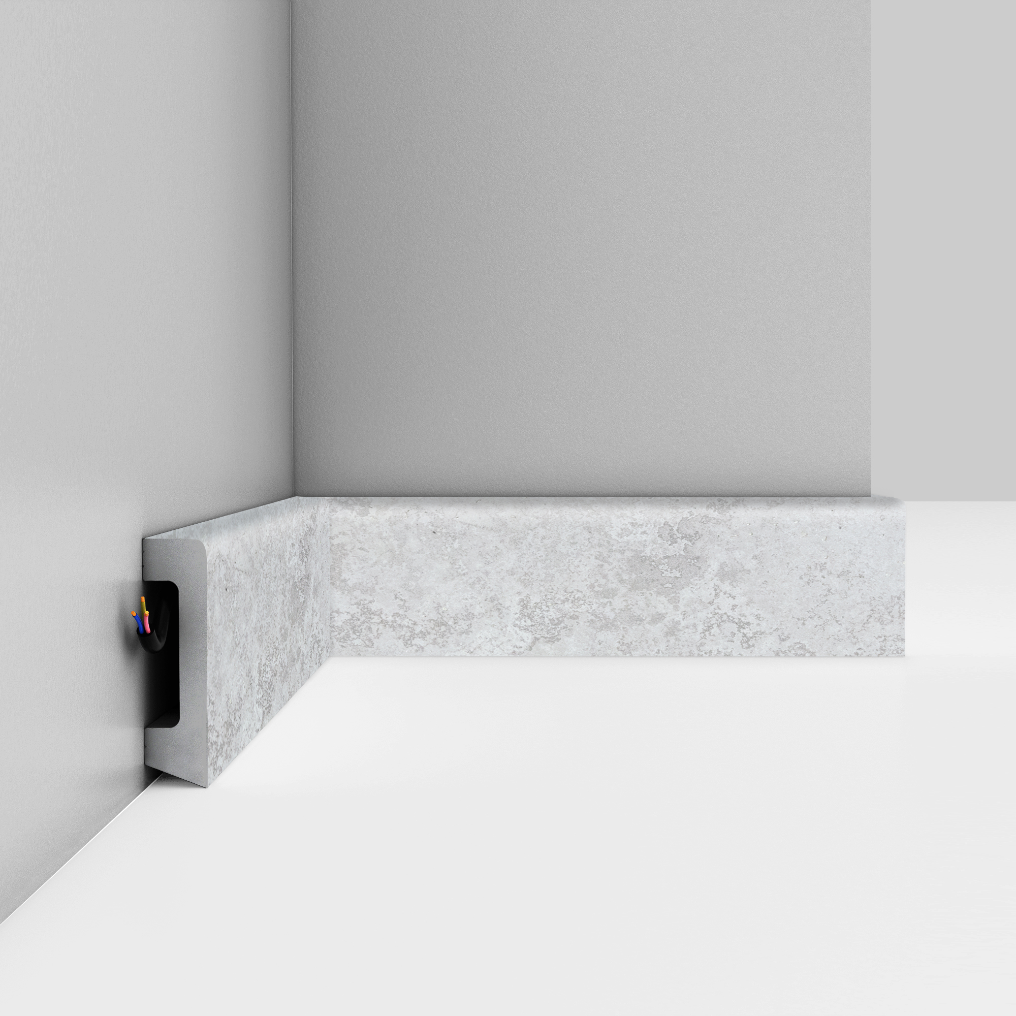 Плинтус Decomaster Травертин светлый D234-1619 2400×58×16