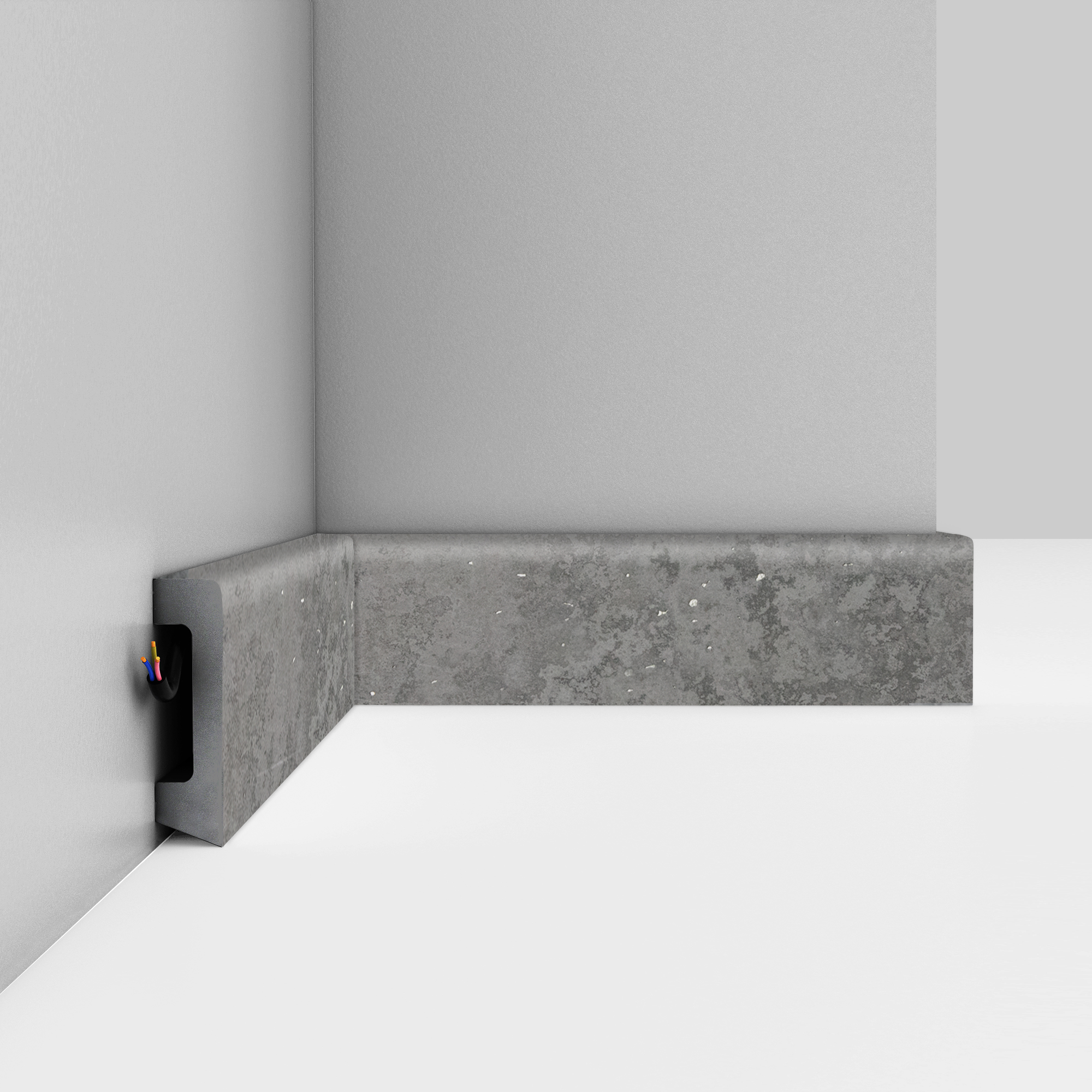 Плинтус Decomaster Травертин светлый мерцающий D234-1629G 2400×58×16