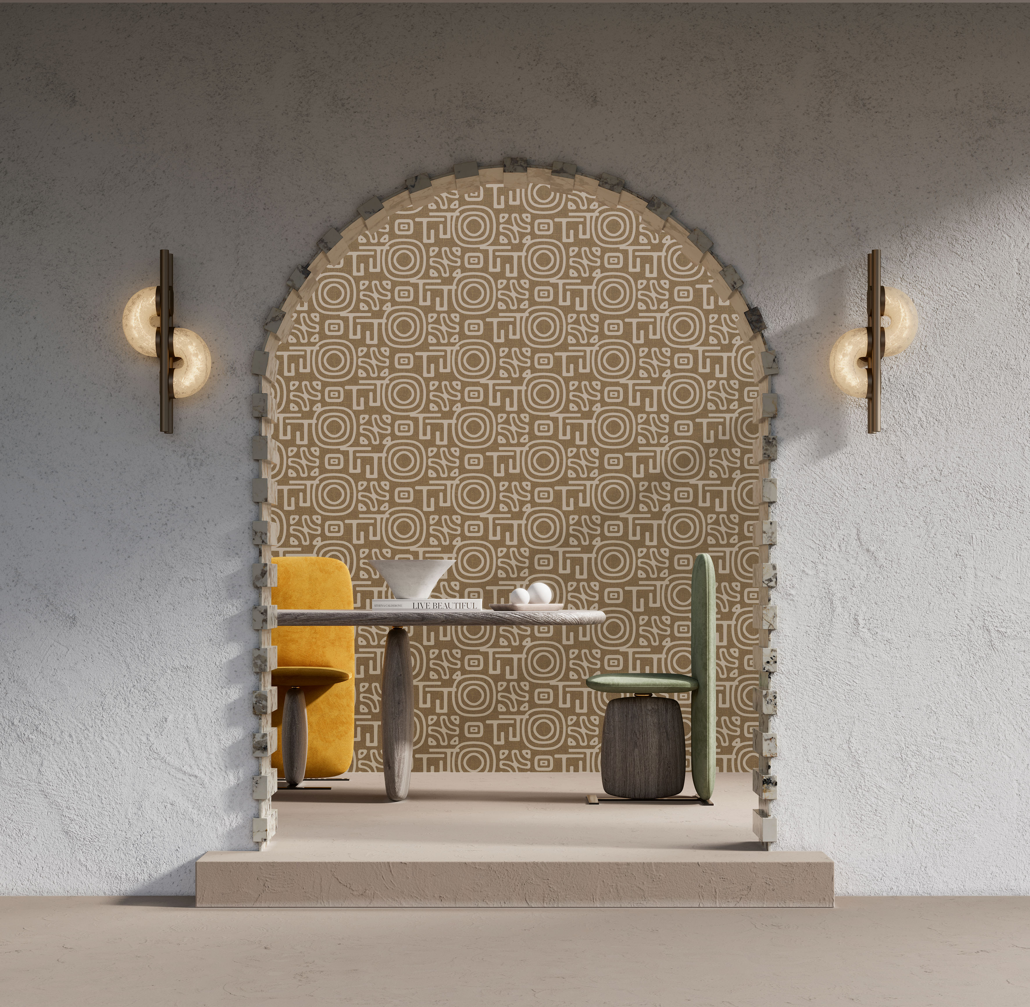 Обои Milassa Полинезия Самоа PLZ2 010 10,05×1 фото в интерьере