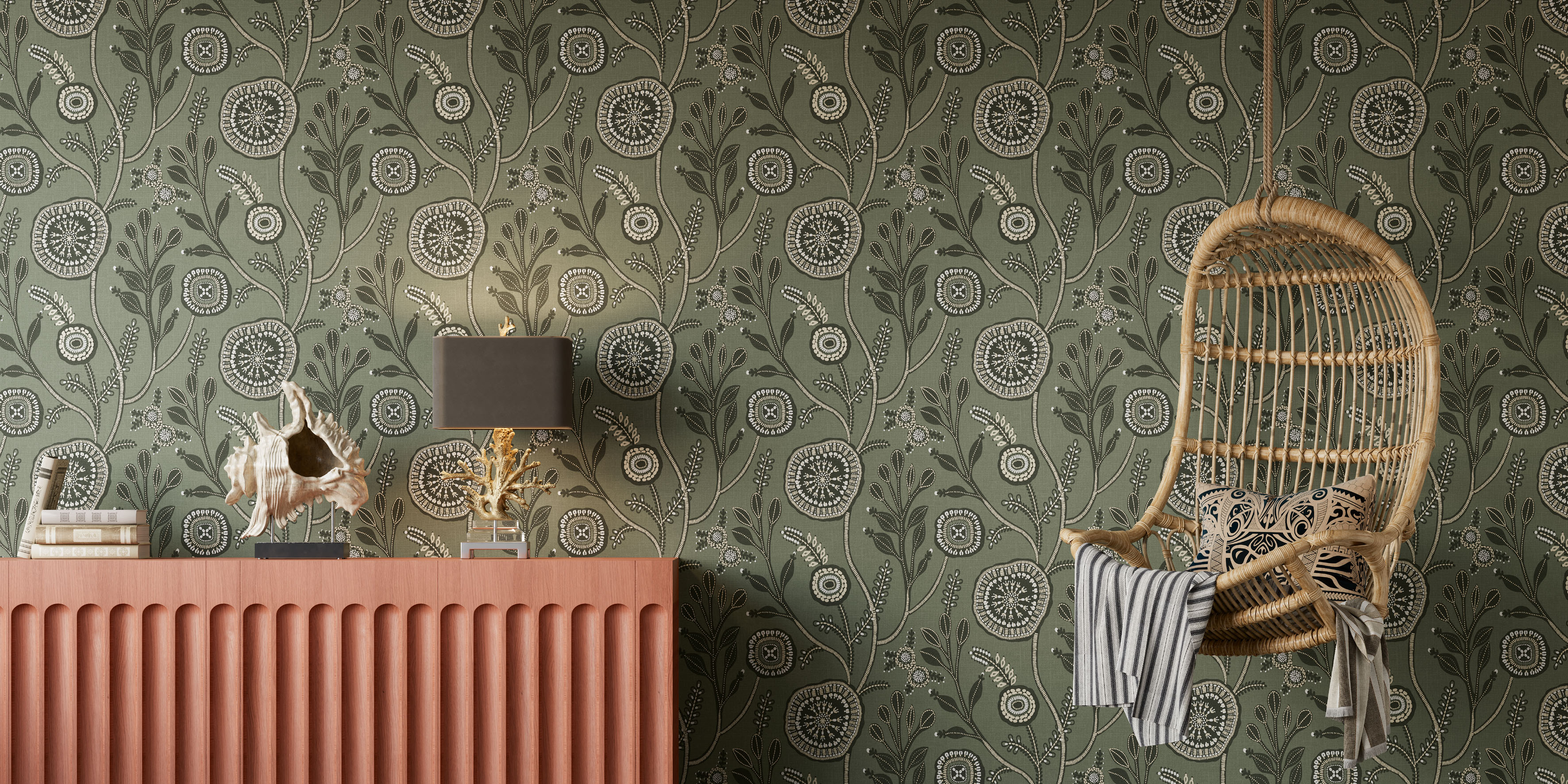 Обои Milassa Полинезия Маракуйя PLZ3 005 10,05×1 фото в интерьере Обои Milassa Полинезия Маракуйя PLZ3 005 10,05×1 фото в интерьере