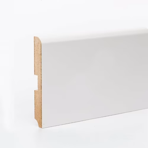 Плинтус МДФ ламинированный DeArtio White W02-120 2050×120×16