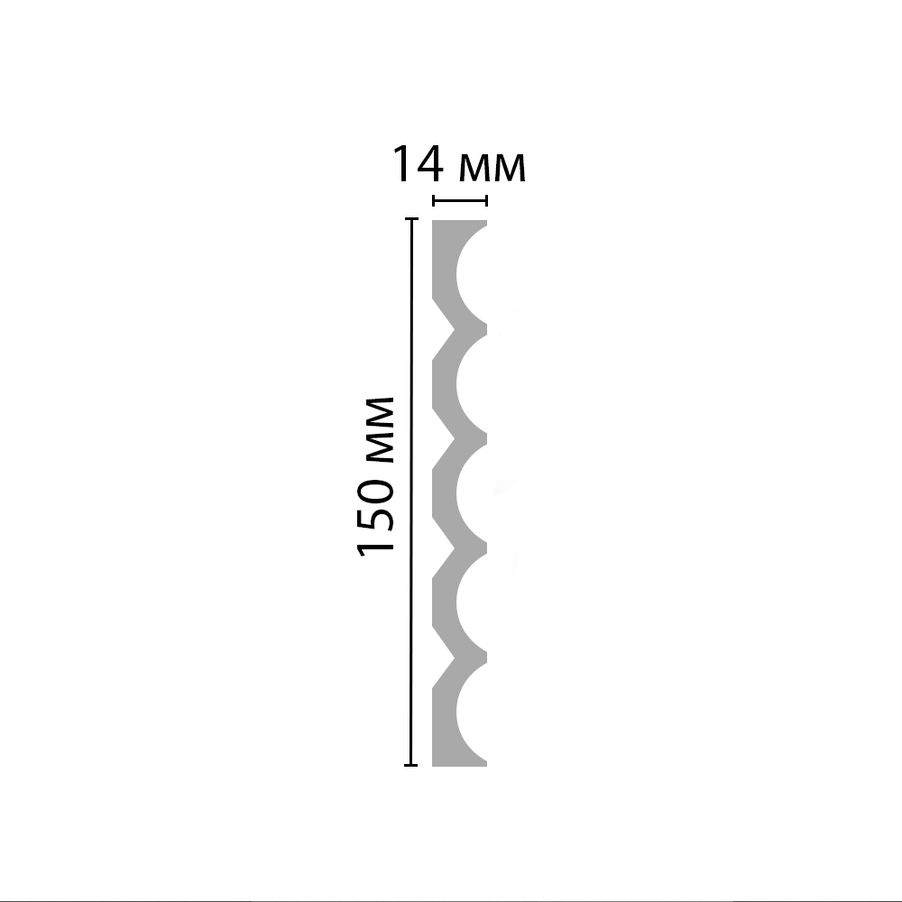 Стеновая панель под покраску Decomaster D303 2900×150×14