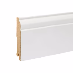 Плинтус МДФ ламинированный DeArtio White W04-80 2050×80×16