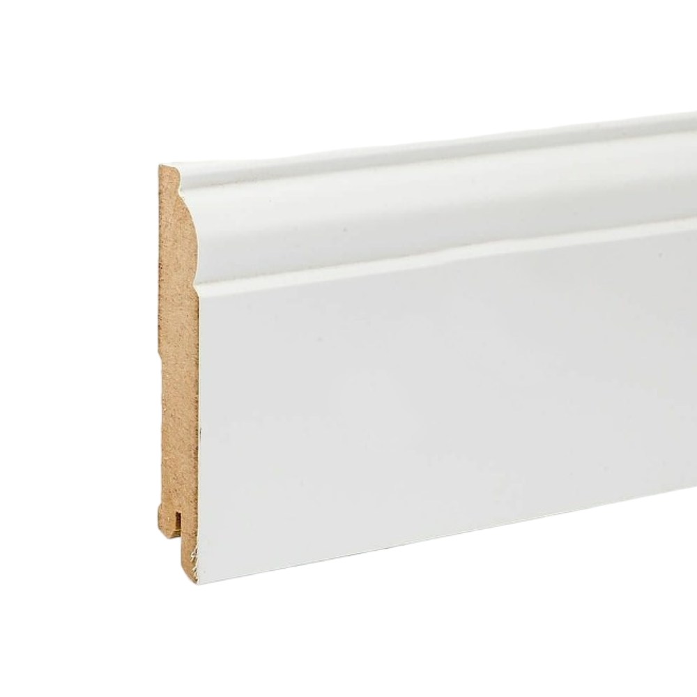 Плинтус МДФ ламинированный DeArtio White W04-100 2050×100×16