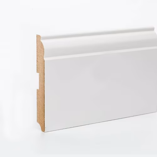 Плинтус МДФ ламинированный DeArtio White W04-120 2050×120×16