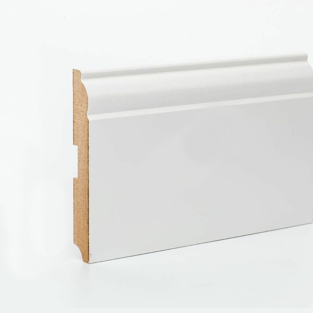 Плинтус МДФ ламинированный DeArtio White W04-120 2050×120×16