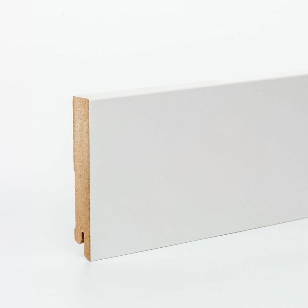 Плинтус МДФ ламинированный DeArtio White W06-100 2050×100×16