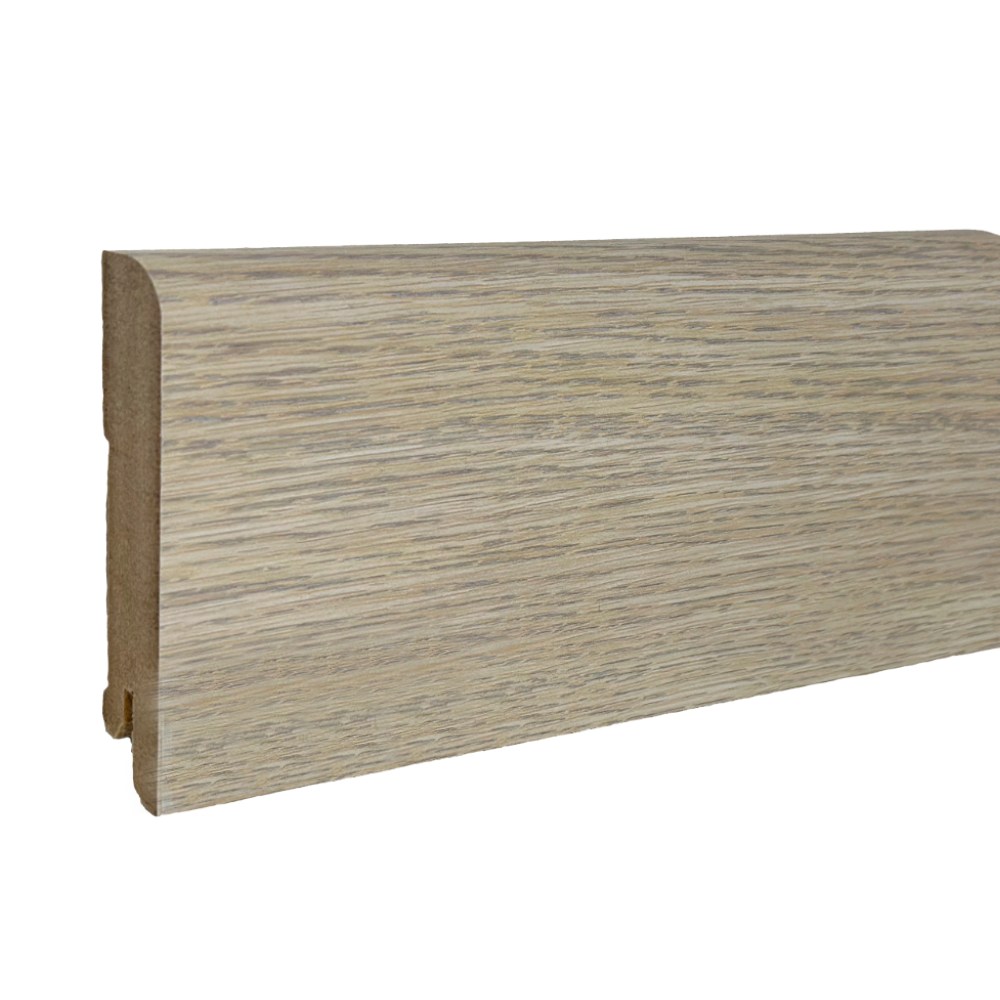 Плинтус МДФ ламинированный DeArtio Дуб слоновая кость B302-06 2050×80×16