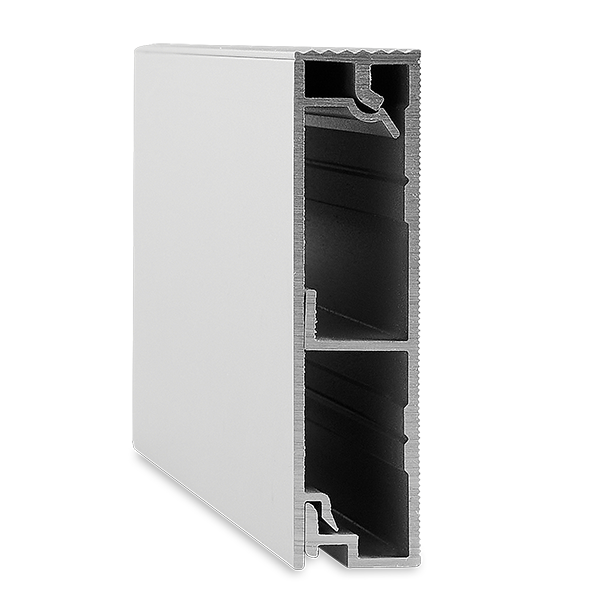 Плинтус алюминиевый скрытый Ликорн Серебристый С-07.3.2 матовый 2500×60,5×15