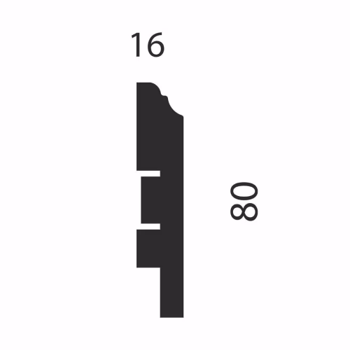 Плинтус МДФ Cosca Decor Экошпон WP07 Дуб Старинный серый 2400×80×16