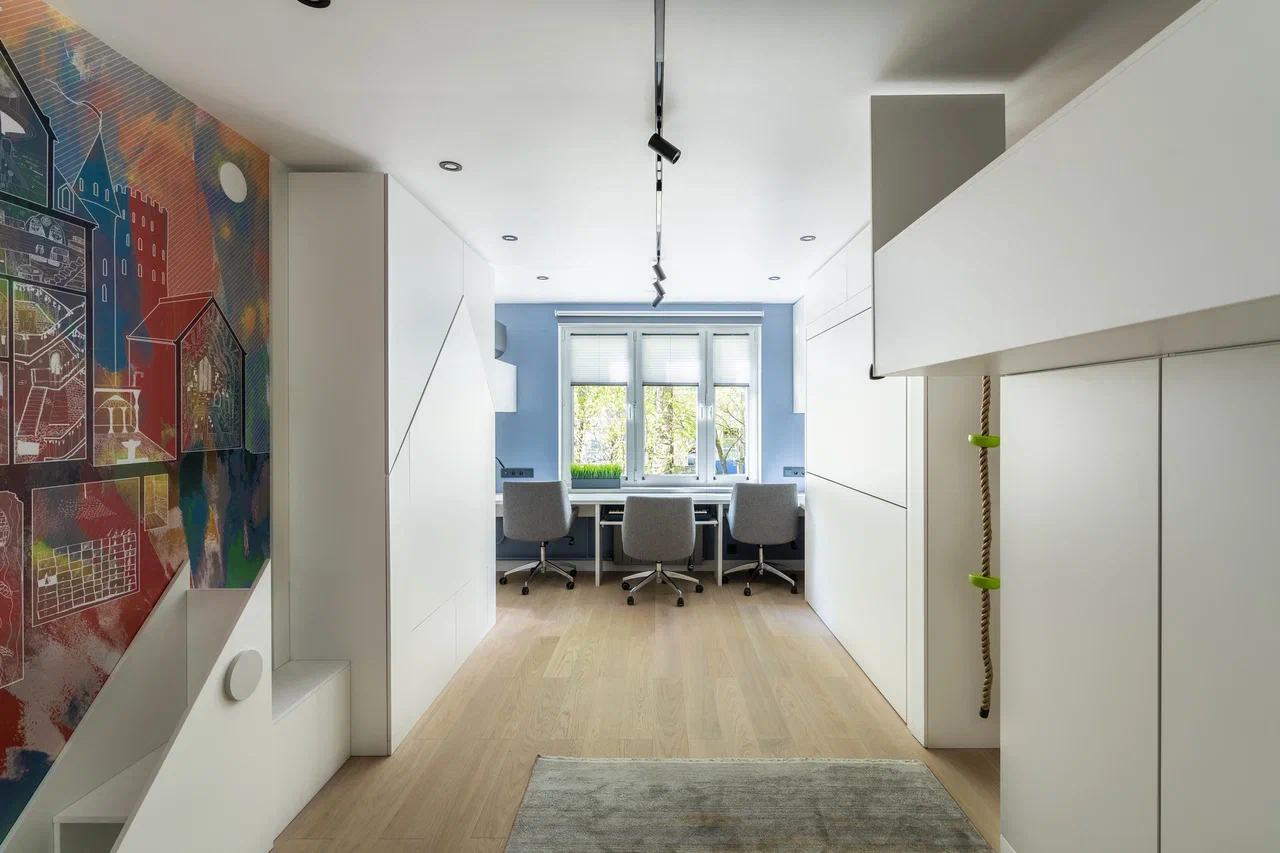 Композитная паркетная доска Quartz Parquet Классик Дуб испанский 404 400-1220×152×5 фото в интерьере