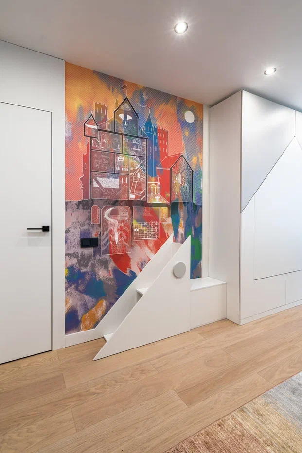 Композитная паркетная доска Quartz Parquet Классик Дуб испанский 404 400-1220×152×5 фото в интерьере