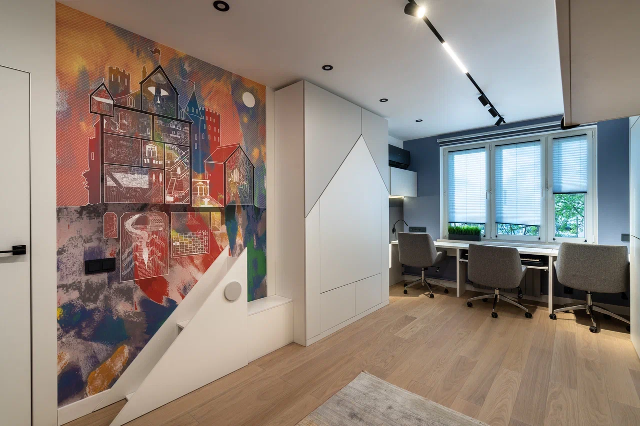 Композитная паркетная доска Quartz Parquet Классик Дуб испанский 404 400-1220×152×5 фото в интерьере