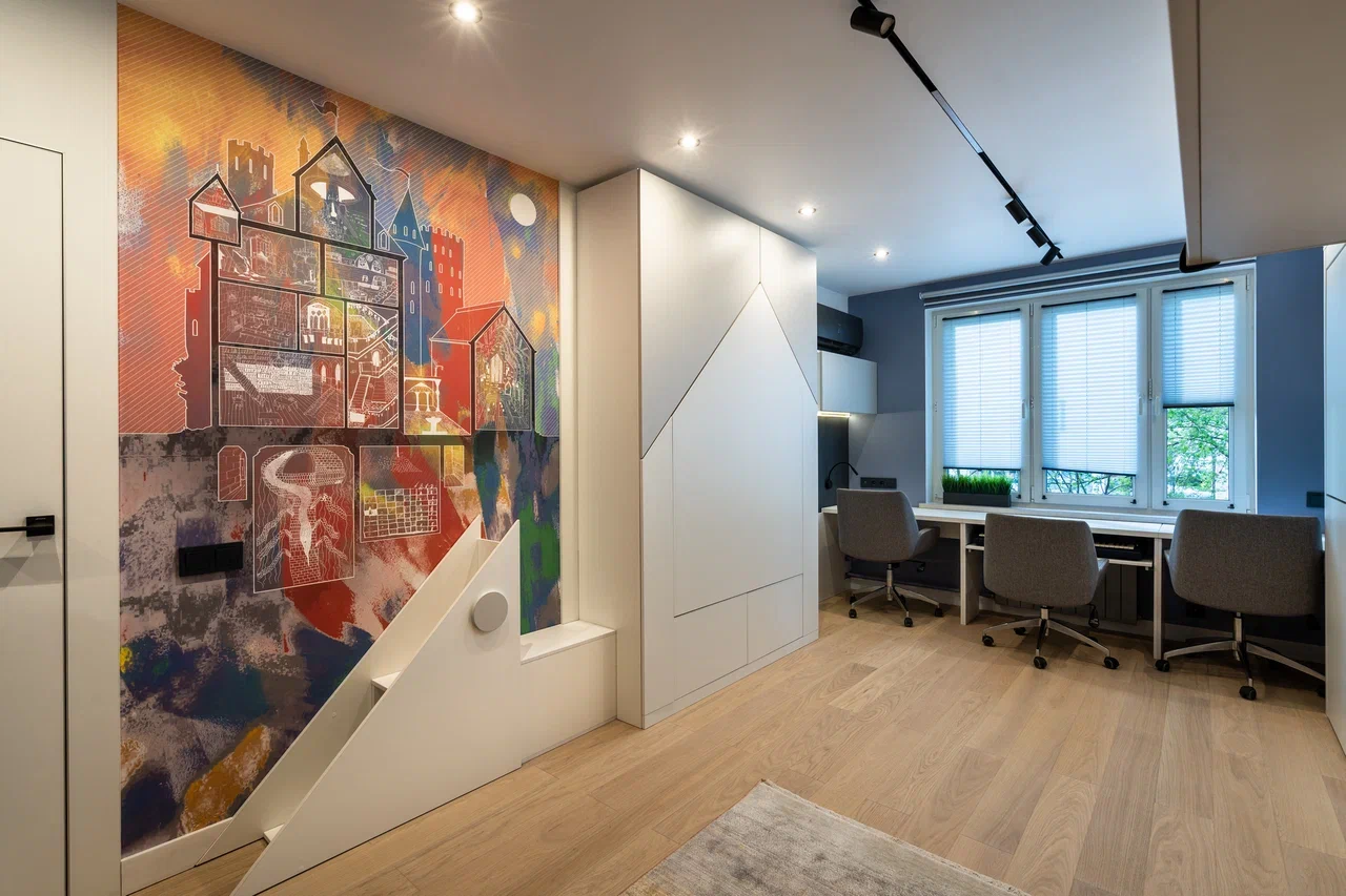 Композитная паркетная доска Quartz Parquet Классик Дуб испанский 404 400-1220×152×5 фото в интерьере