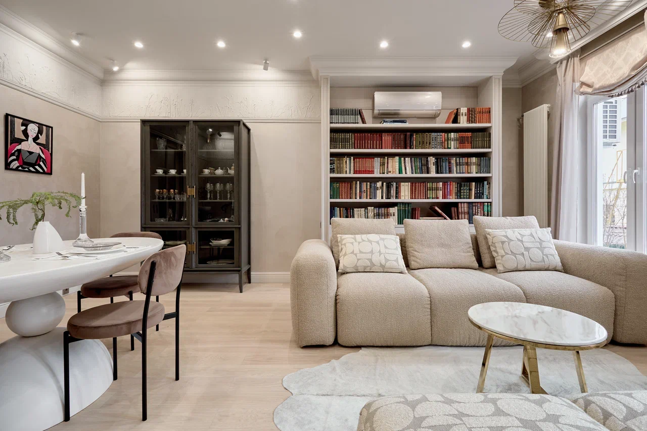 Композитная паркетная доска Quartz Parquet Классик Дуб испанский 404 400-1220×152×5 фото в интерьере