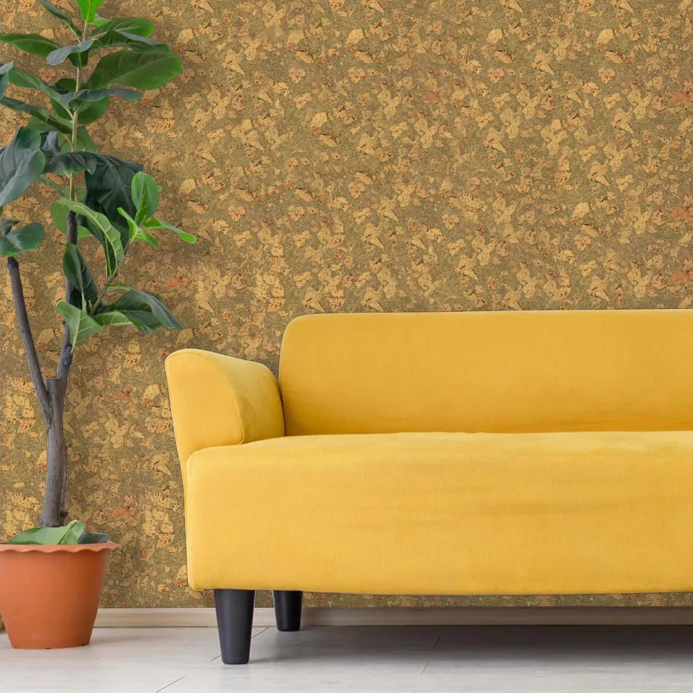 Пробковая стеновая панель IberCork Авила Верде 600×300×3 фото в интерьере