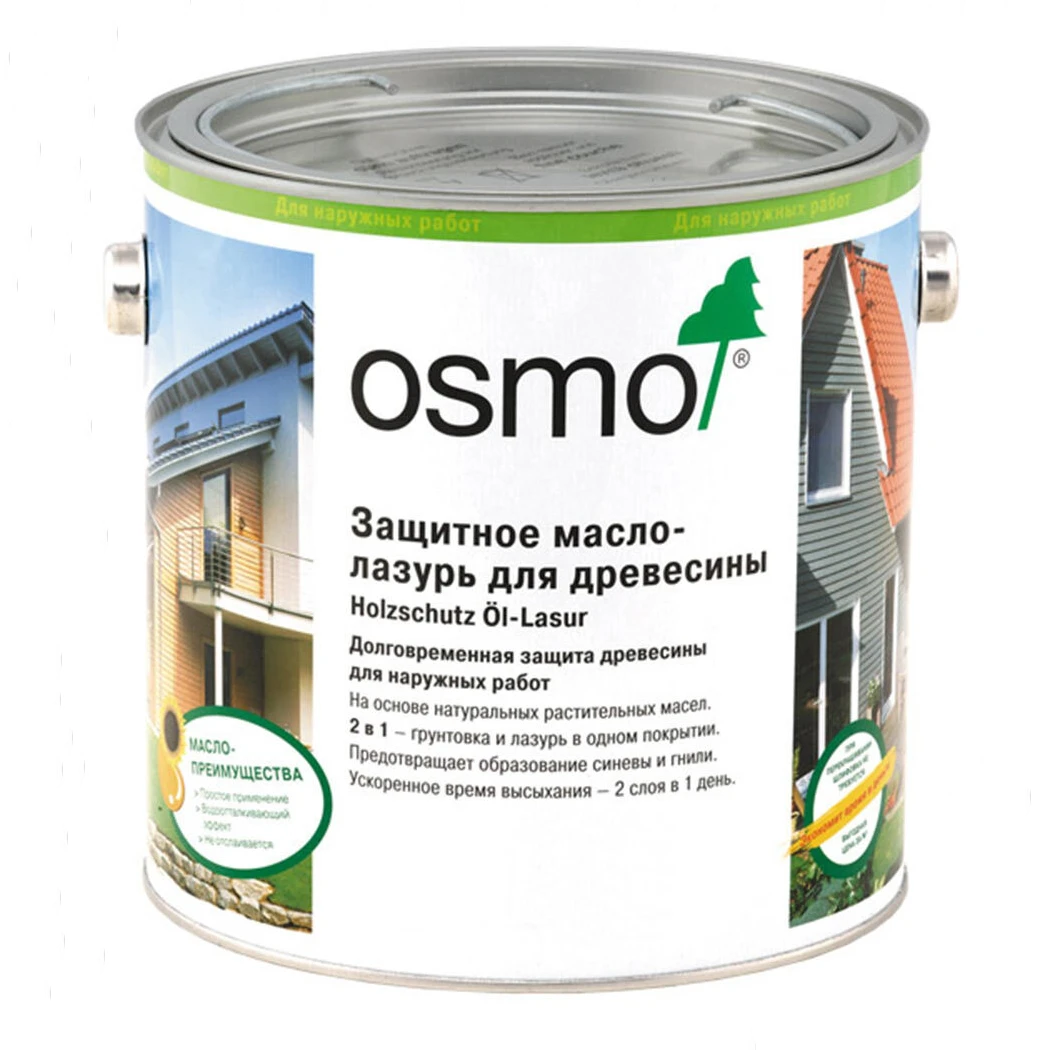 Масло-лазурь для дерева Osmo Holz-Schutz Ol Lasur цвет 727 Палисандр шелковисто-матовое 0,22 л